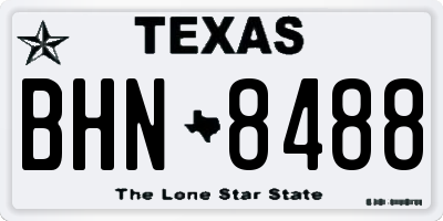 TX license plate BHN8488