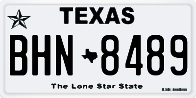 TX license plate BHN8489
