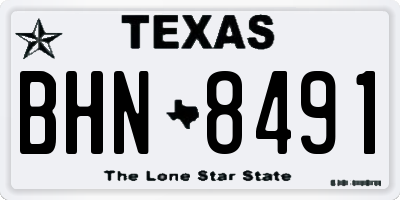 TX license plate BHN8491