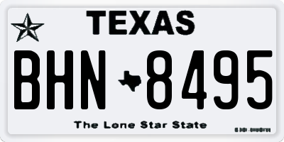 TX license plate BHN8495