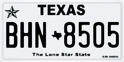 TX license plate BHN8505