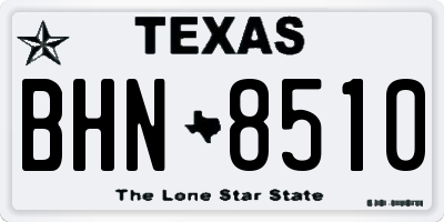 TX license plate BHN8510