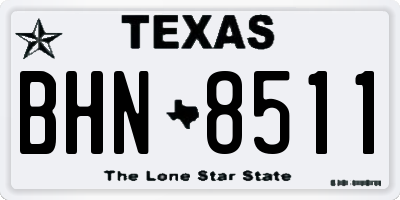 TX license plate BHN8511