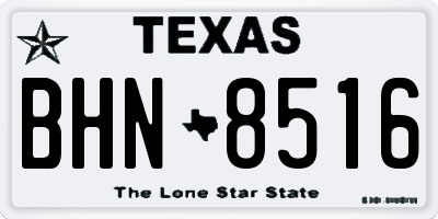 TX license plate BHN8516