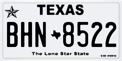 TX license plate BHN8522