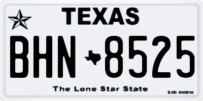 TX license plate BHN8525