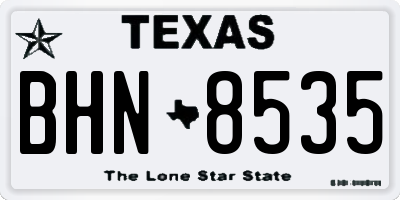 TX license plate BHN8535