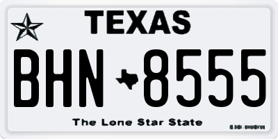 TX license plate BHN8555