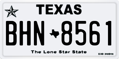 TX license plate BHN8561