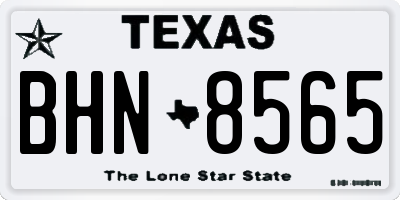 TX license plate BHN8565