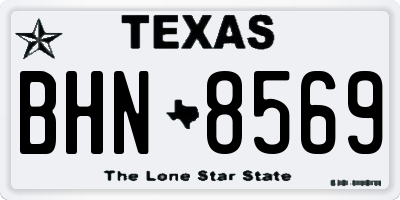 TX license plate BHN8569