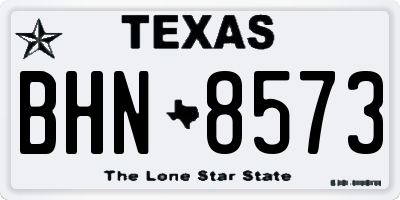 TX license plate BHN8573