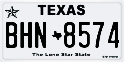 TX license plate BHN8574