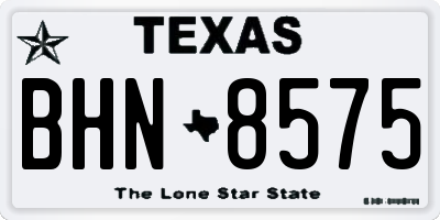 TX license plate BHN8575