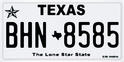 TX license plate BHN8585