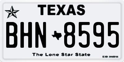 TX license plate BHN8595