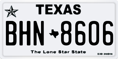 TX license plate BHN8606