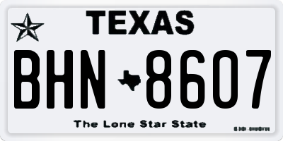 TX license plate BHN8607