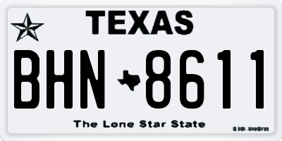 TX license plate BHN8611