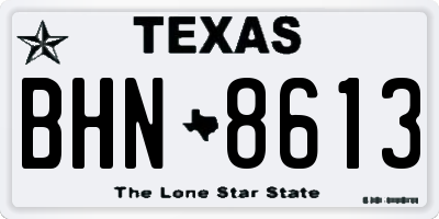 TX license plate BHN8613