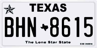 TX license plate BHN8615