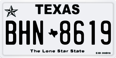 TX license plate BHN8619
