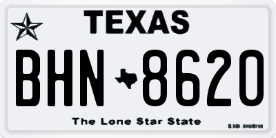 TX license plate BHN8620