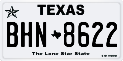 TX license plate BHN8622