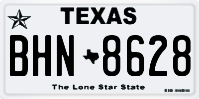 TX license plate BHN8628
