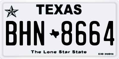 TX license plate BHN8664