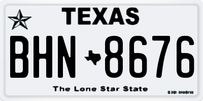 TX license plate BHN8676