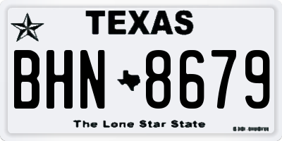 TX license plate BHN8679