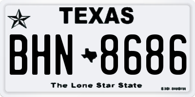 TX license plate BHN8686