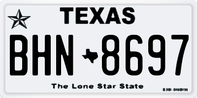 TX license plate BHN8697