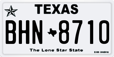 TX license plate BHN8710