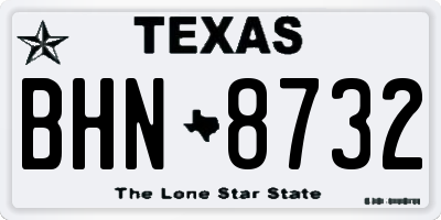 TX license plate BHN8732