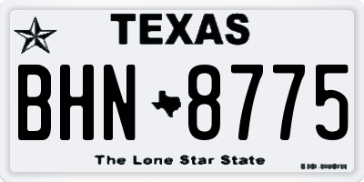 TX license plate BHN8775