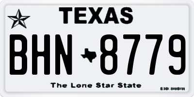 TX license plate BHN8779