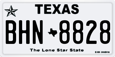 TX license plate BHN8828