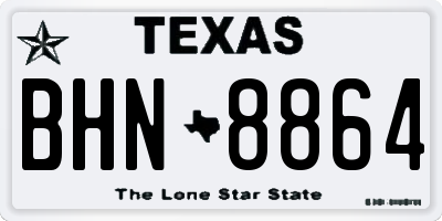 TX license plate BHN8864