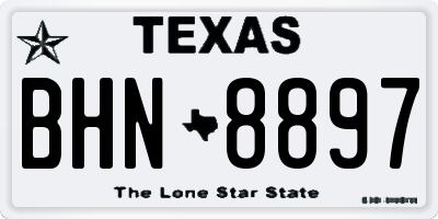 TX license plate BHN8897