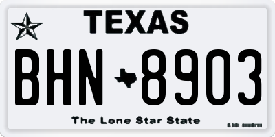 TX license plate BHN8903
