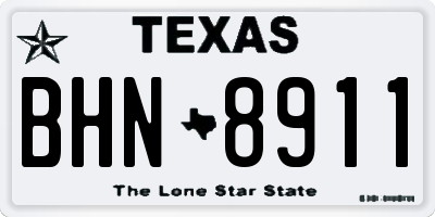 TX license plate BHN8911
