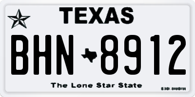 TX license plate BHN8912