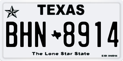 TX license plate BHN8914