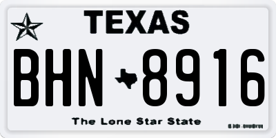 TX license plate BHN8916