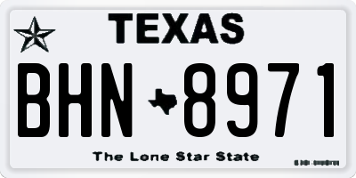 TX license plate BHN8971
