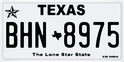 TX license plate BHN8975