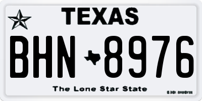 TX license plate BHN8976