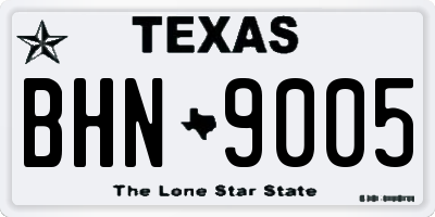TX license plate BHN9005